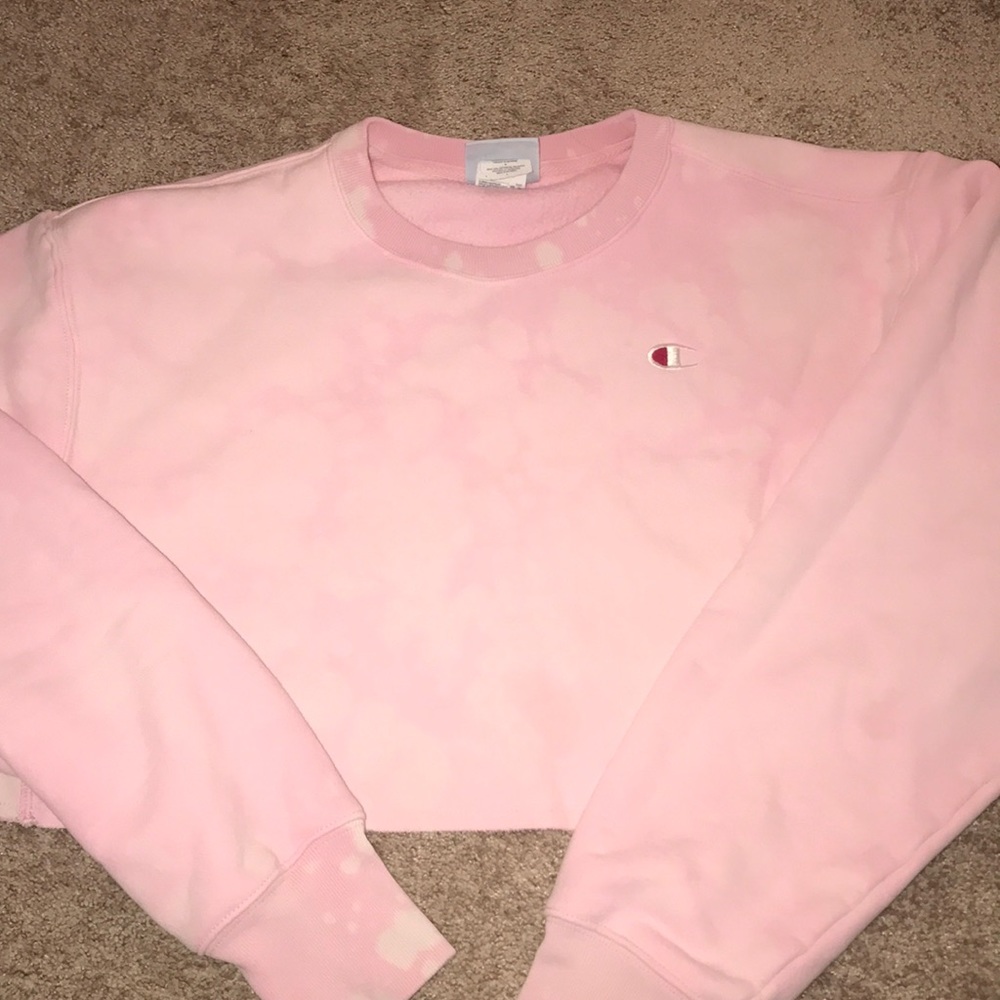 Cropped champion tie dye crew💞
